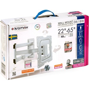 Кронштейн наклонно-поворотный Kromax DIX-18 white