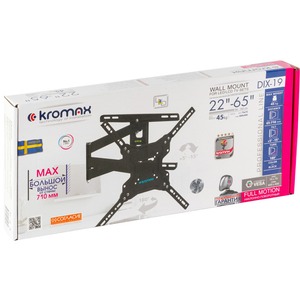 Кронштейн наклонно-поворотный Kromax DIX-19 black