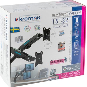 Кронштейн настольный для мониторов Kromax OFFICE-9 black