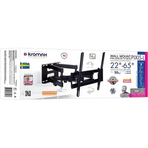 Кронштейн наклонно-поворотный Kromax PIXIS-L new black