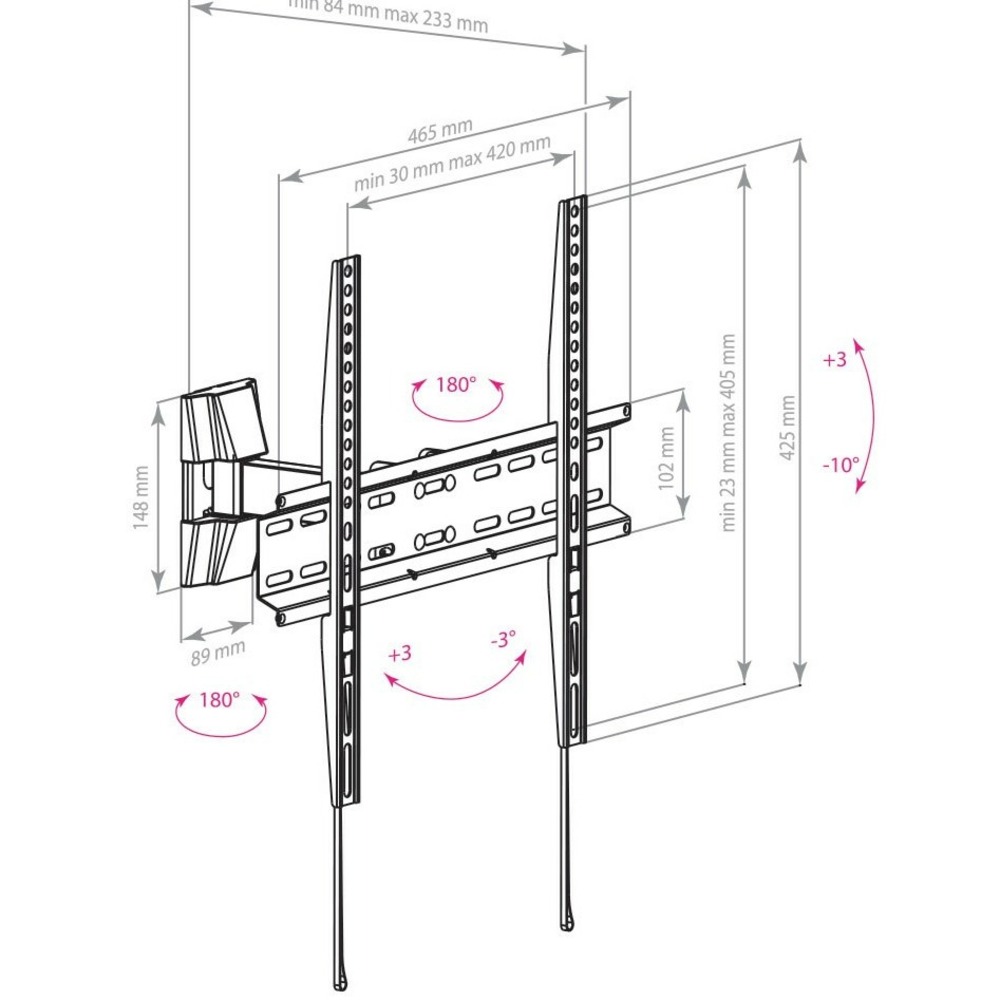 Кронштейн наклонно-поворотный Arm Media LCD-413 black