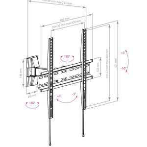 Кронштейн наклонно-поворотный Arm Media LCD-413 black