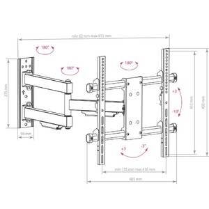 Кронштейн наклонно-поворотный Arm Media PARAMOUNT-40 black