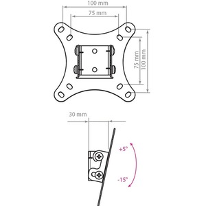 Кронштейн фиксированный Arm Media LCD-02 black