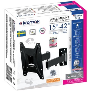 Кронштейн наклонно-поворотный Kromax OPTIMA-204 black
