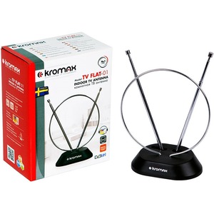 Антенна комнатная Kromax TV FLAT-01 black