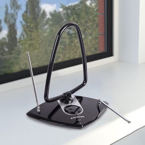 Антенна комнатная Kromax TV FLAT-06 black