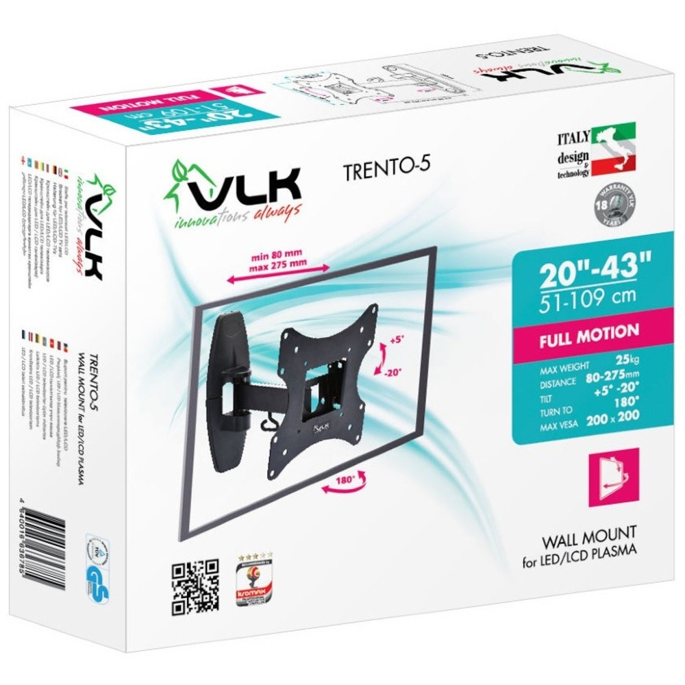 Кронштейн наклонно-поворотный VLK TRENTO-5 black