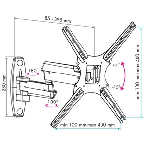 Кронштейн наклонно-поворотный VLK TRENTO-7 black