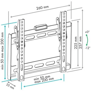 Кронштейн наклонный VLK TRENTO-36 black