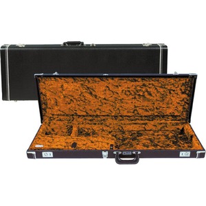 Кейс жесткий для электрогитары Fender G&G Deluxe Strat/Tele Hardshell Case Black with Orange Plush Interior Amp Logo