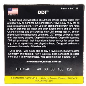 Струны для бас гитары 5 струн DR String DDT5-40