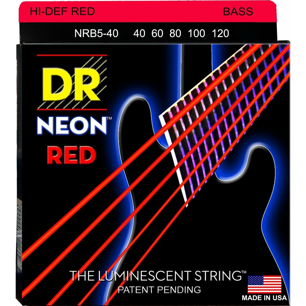 Струны для 5 ти струнной бас гитары DR String NRB5-40