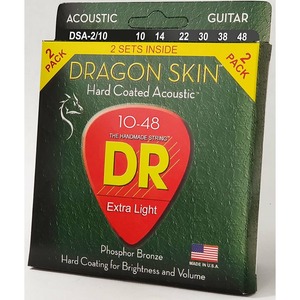 Струны для акустической гитары 2 комплекта DR String DSA-2/10