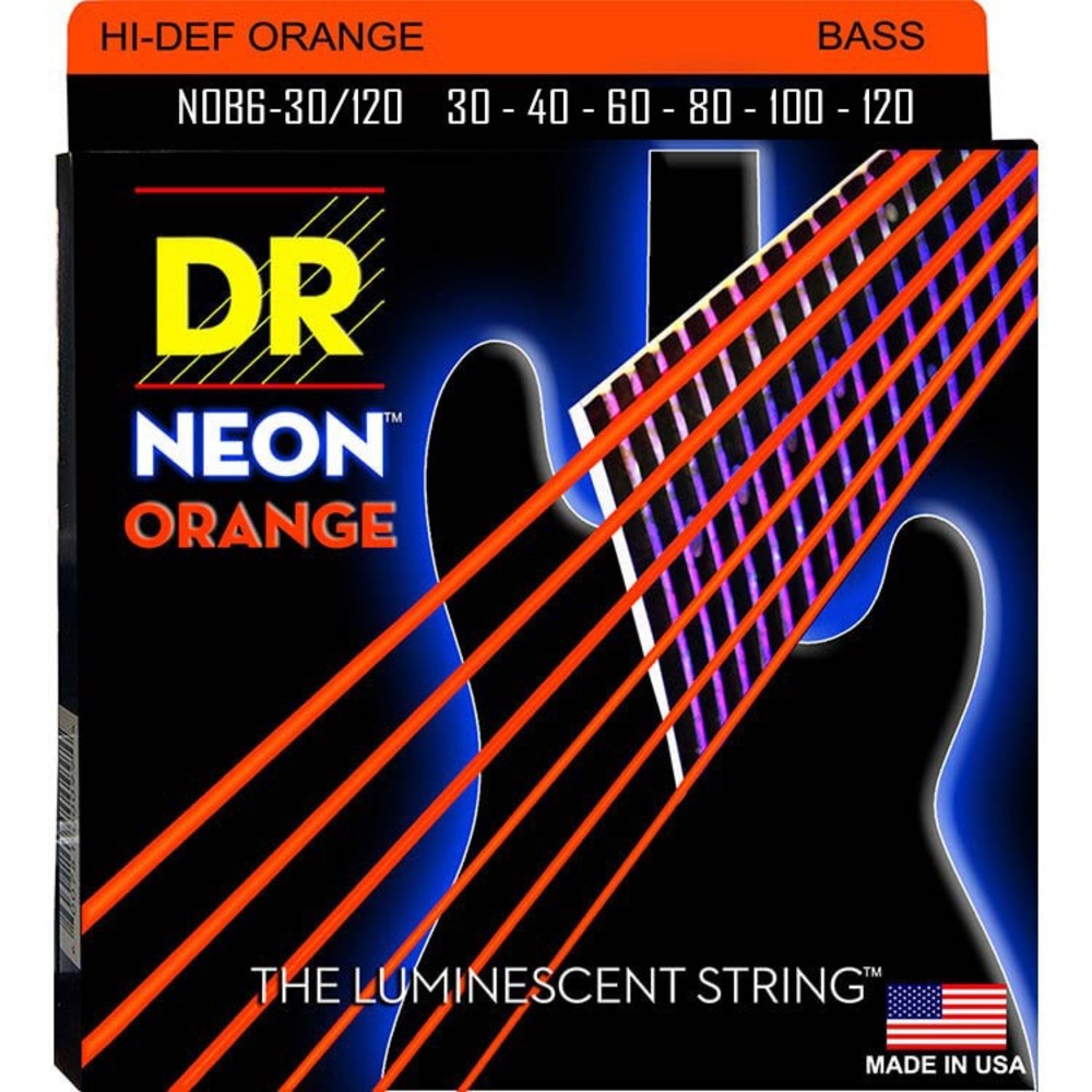 Струны для 6 ти струнной бас гитары DR String NOB6-30/120