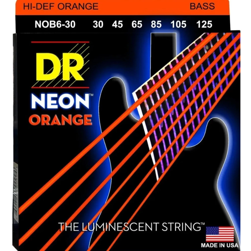 Струны для 6 ти струнной бас гитары DR String NOB6-30