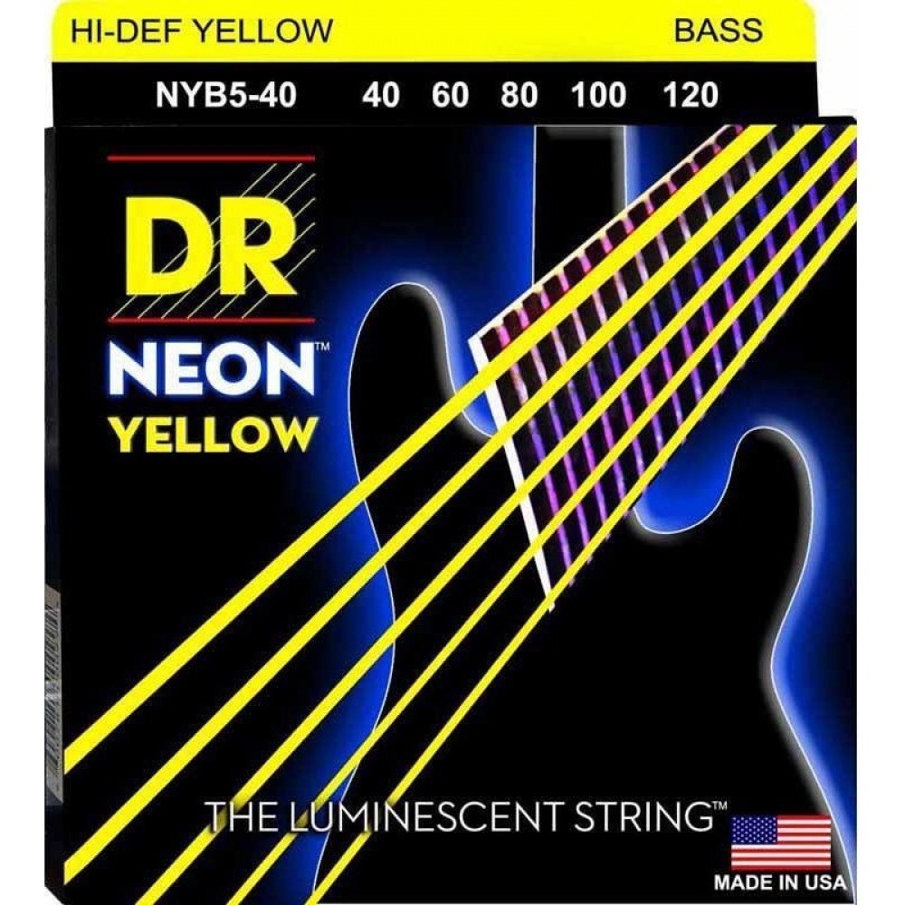 Струны для 5 ти струнной бас гитары DR String NYB5-40