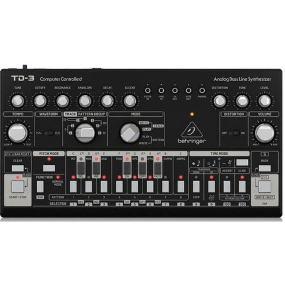 Аналоговый басовый синтезатор Behringer TD-3-BK