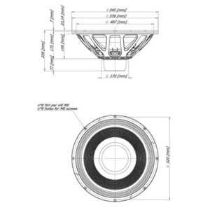 Динамик профессиональный НЧ Eighteen Sound 21NLW4000/4