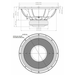 Динамик профессиональный НЧ Eighteen Sound 18LW2600/8