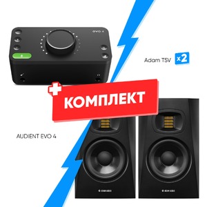 Комплект оборудования для звукозаписи AUDIENT EVO 4 +  Adam T5V (2 шт)