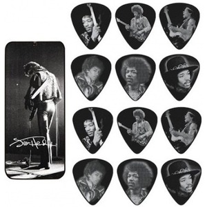 Медиатор Dunlop JH-PT06M Jimi Hendrix Silver Portrait