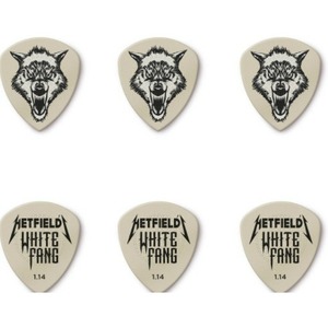 Набор медиаторов 6шт. Dunlop PH122T1.14 Hetfields White Fang Pick Tin 6Pack