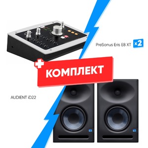 Комплект оборудования для звукозаписи AUDIENT iD22 + PreSonus Eris E8 XT (2 шт)