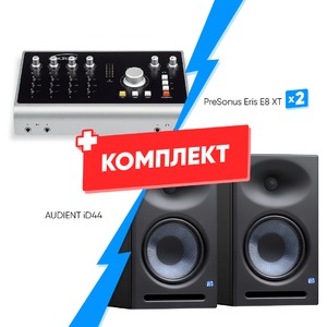 Комплект оборудования для звукозаписи AUDIENT iD44 + PreSonus Eris E8 XT (2 шт)