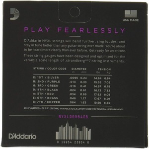 Струны для 7-ми струнной электрогитары DAddario NYXL09564SB