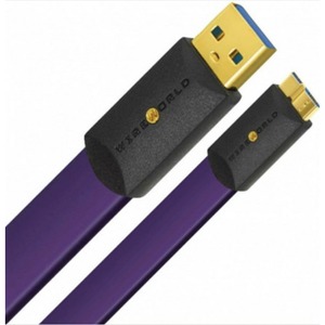 Кабели USB 3.0 Тип A - B micro WireWorld Ultraviolet 8 USB 3.0 A to Micro B Flat Cable U3AM1.0M-8 1.0 m