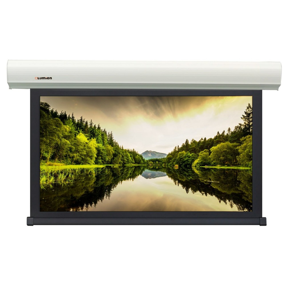 Экран для дома, настенно потолочный с электроприводом Lumien Master Business Control 156х236 см LMBC-100105