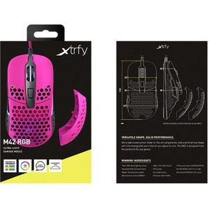 Мышь игровая Xtrfy M42 с RGB, Pink