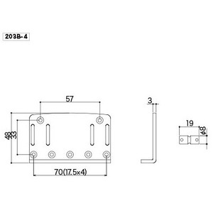 Бридж для 4-струнной бас-гитары Gotoh 203B-4-B