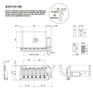 Бридж тремоло Gotoh EV510T-FE-B