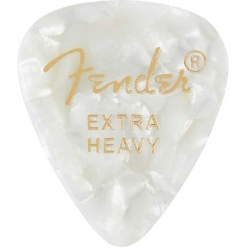 Медиатор Fender 351 Shape Premium Picks Extra Heavy White Moto 12 Count