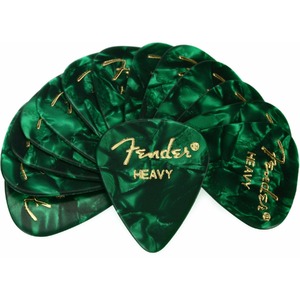 Медиатор Fender 351 Shape Premium Picks Extra Heavy Green Moto 12 Count
