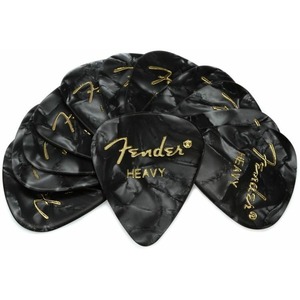 Медиатор Fender 351 Shape Premium Picks Extra Heavy Black Moto 12 Count