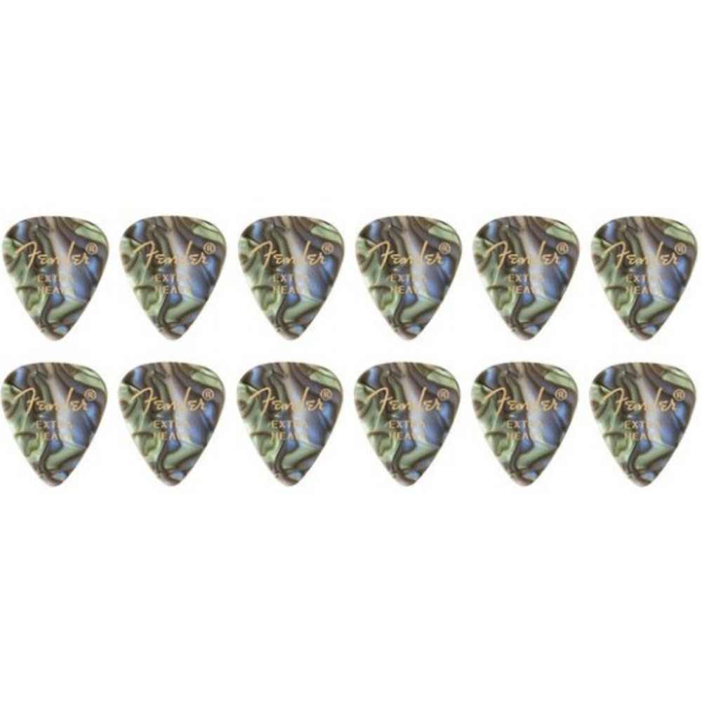 Медиатор Fender 351 Shape Premium Picks Extra Heavy Abalone 12 Count