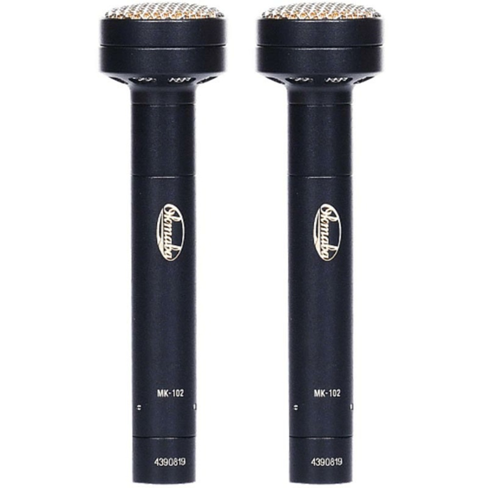 Микрофон студийный конденсаторный Октава МК-102 стереопара черный в деревянном футляре