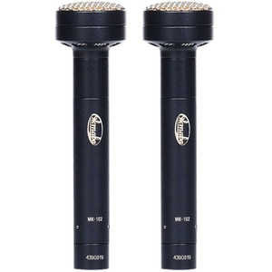 Микрофон студийный конденсаторный Октава МК-102 стереопара черный в деревянном футляре