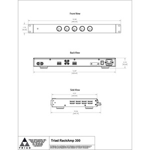 Усилитель для сабвуфера TRIAD Standalone RackAmp 300