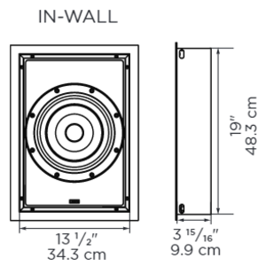 Встраиваемый сабвуфер TRIAD InWall Bronze/4 SlimSub with RackAmp 300 4-ohm woofer enclosure