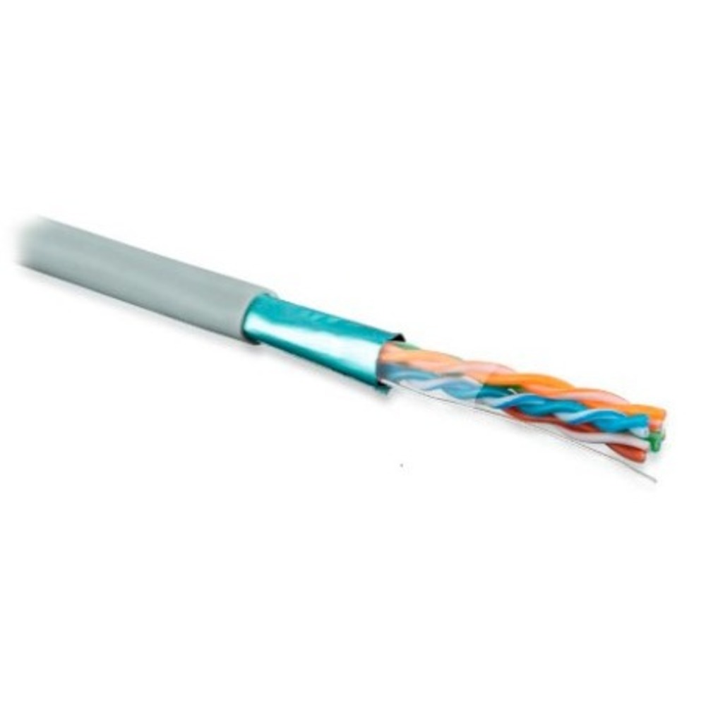 Кабель витая пара в нарезку Hyperline SFUTP4-C5E-S24-IN-LSZH-GY-305 (305м)