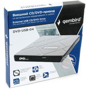 Внешний CD/DVD-привод Gembird DVD-USB-04