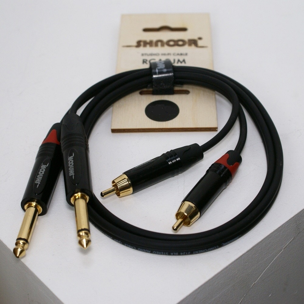 Кабель аудио 2xJack - 2xRCA Shnoor RCA2JM 1.0m