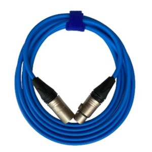 Кабель аудио 1xXLR - 1xXLR GS-PRO XLR3F-XLR3M blue 2.0m