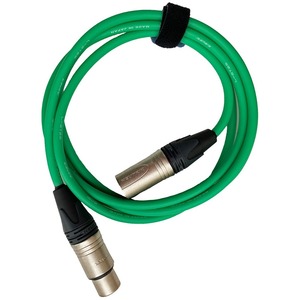 Кабель аудио 1xXLR - 1xXLR GS-PRO XLR3F-XLR3M green 2.0m