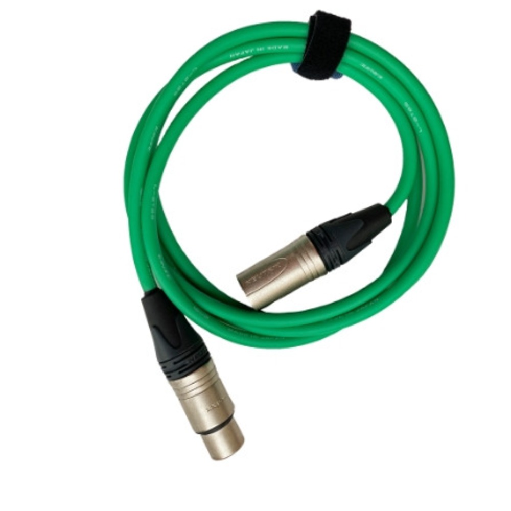 Кабель аудио 1xXLR - 1xXLR GS-PRO XLR3F-XLR3M green 3.0m