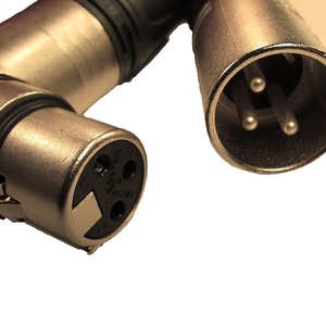 Кабель аудио 1xXLR - 1xXLR GS-PRO XLR3F-R угловой - XLR3M 1.0m